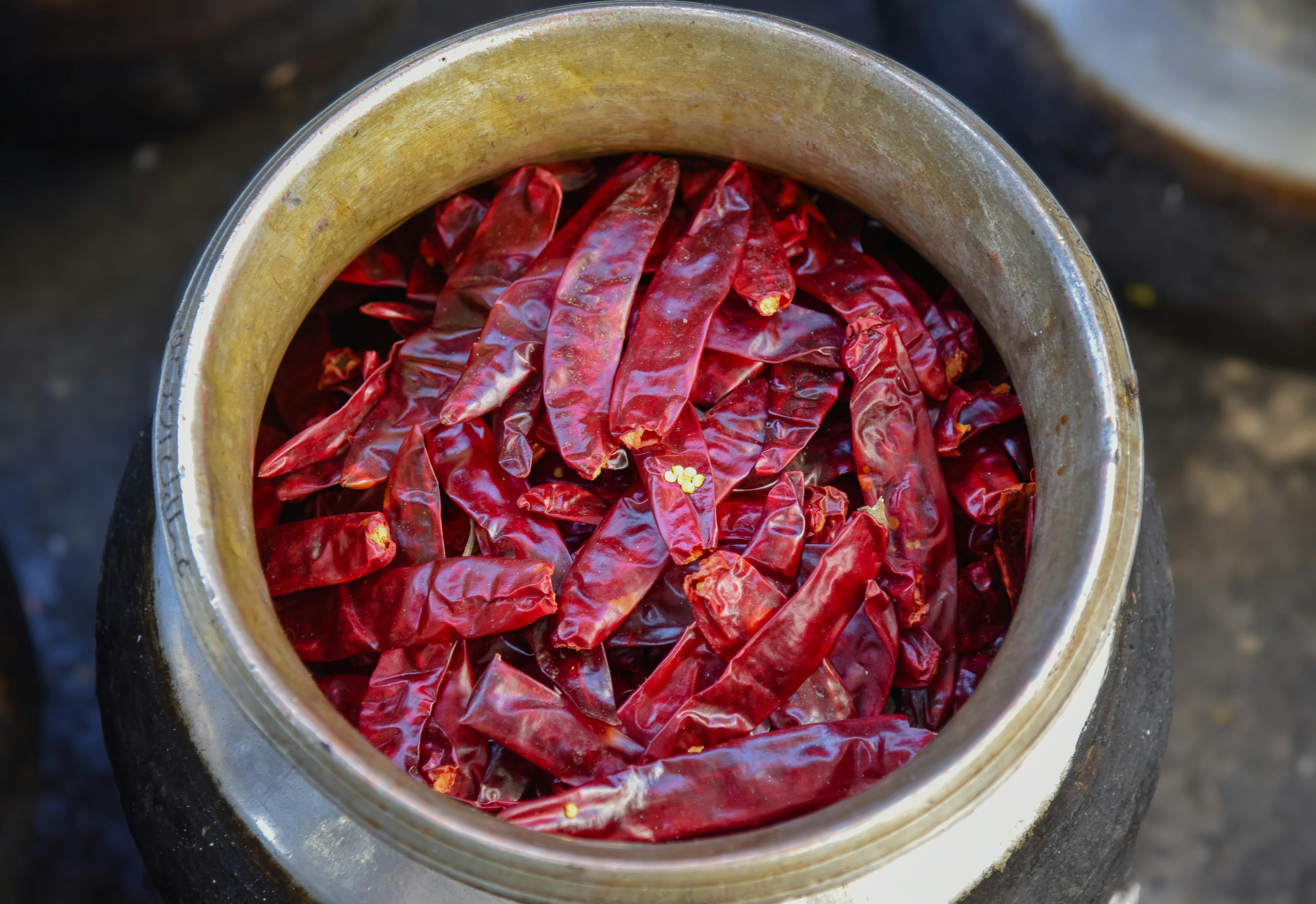 Home Chef Season 4 — red chilies in a clay pot